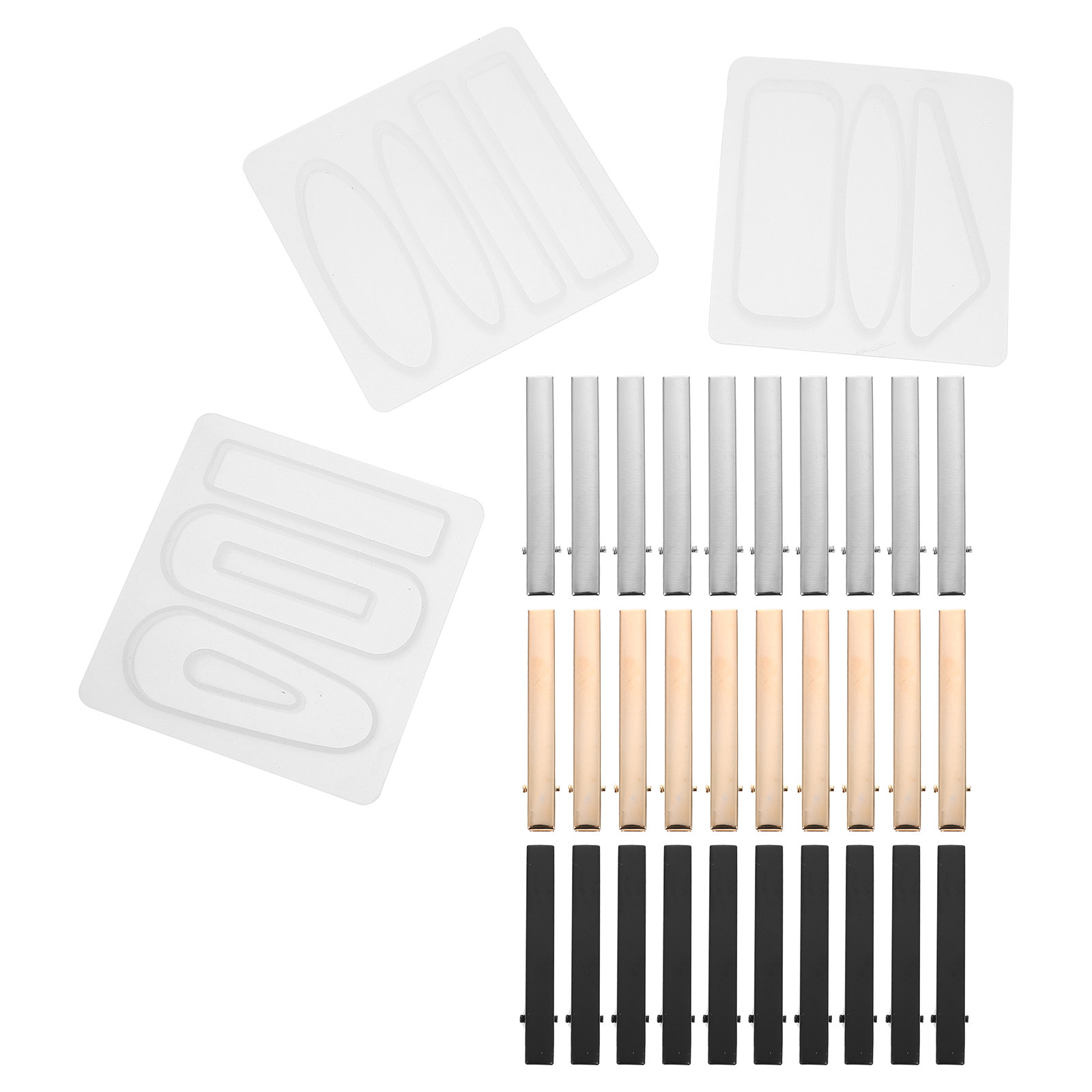 Resin Crafts Diy - 1Set Flexible Silicone Molds for Hairpin