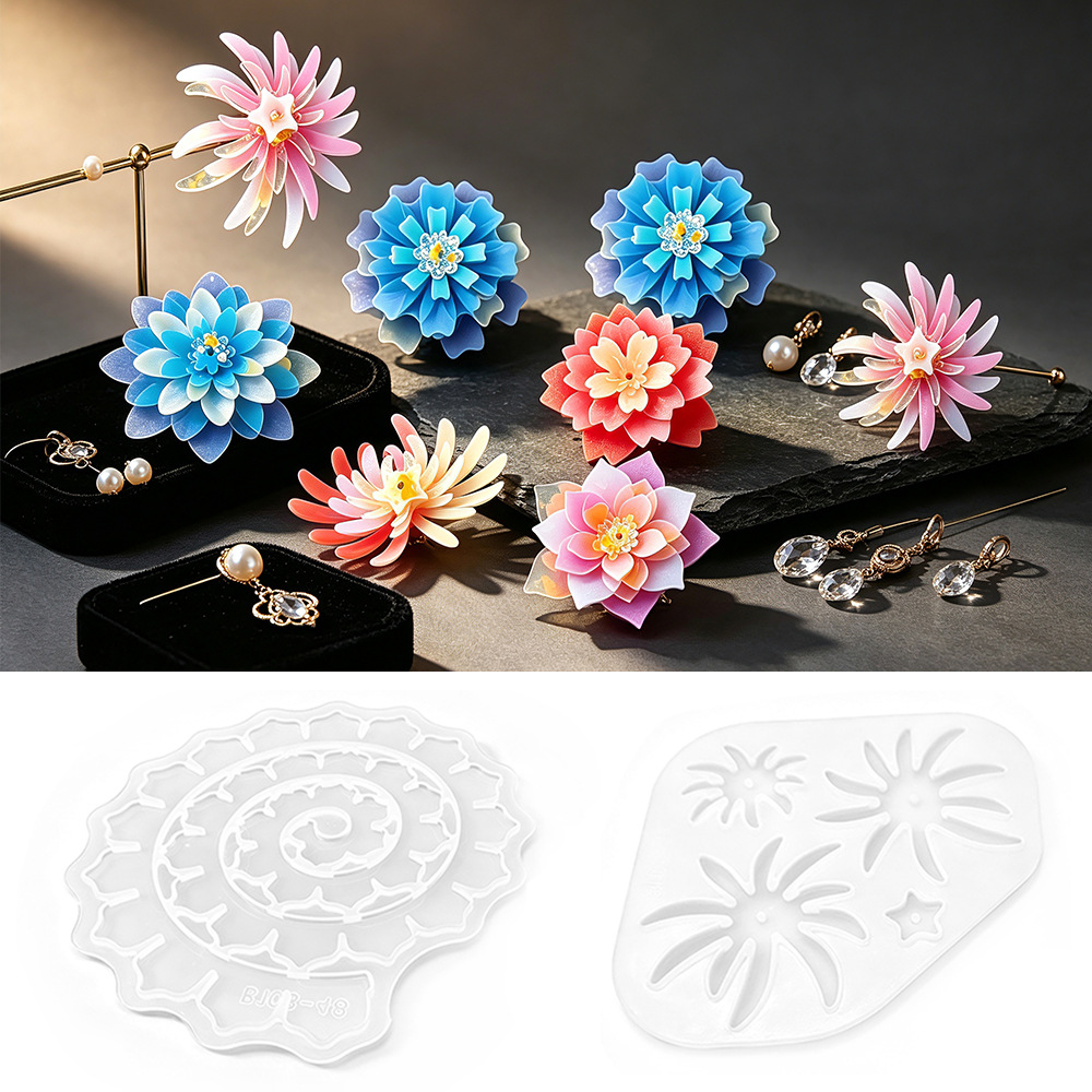 Resin Craft Ideas - Multi-layer Flower Silicone Mold For DIY