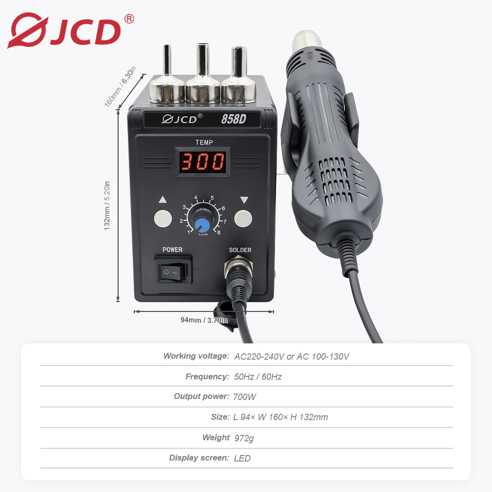 JCD Hot Air Gun 858D BGA Rewor - Heat Gun Small review and price