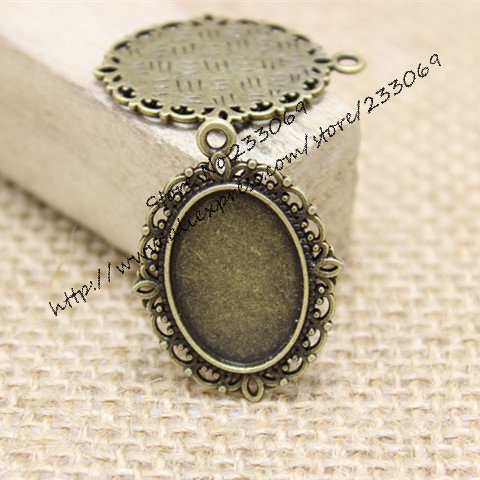 40pcs/lot Antique bronze alloy - Bezels Set Pendant review and price