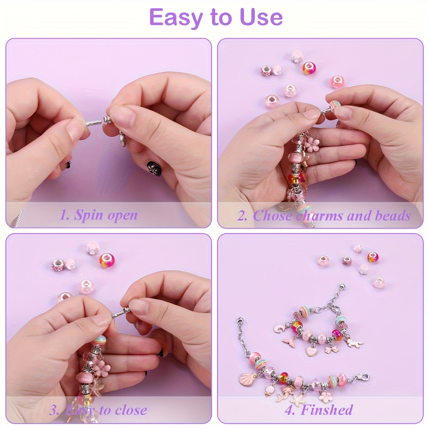 68Pcs Beading Kit with a Viole - Resin Crafts Diy review and price